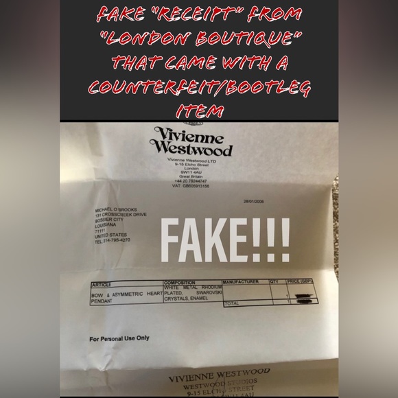 Buyer BEWARE 99.9% of that VWestwood jewelry is FAKE!! - Picture 12 of 12